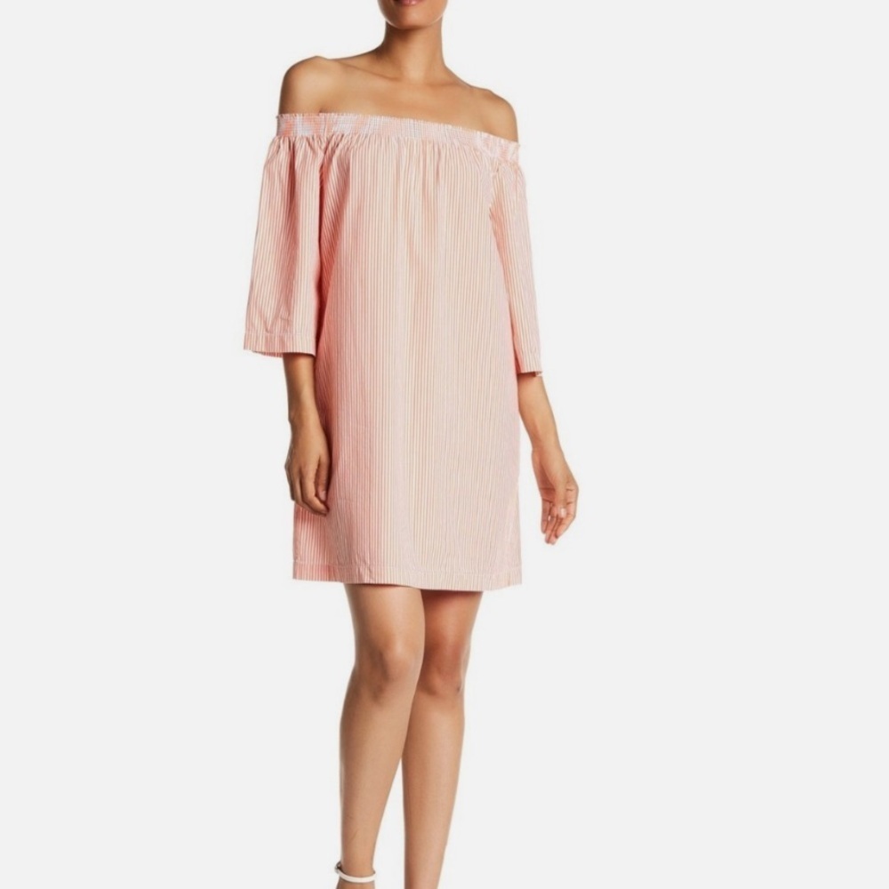 Trina Turk Light Pink Off-Shoulder Mini Dress Medium